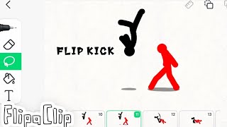 How to animate flip kick (flipaclip)