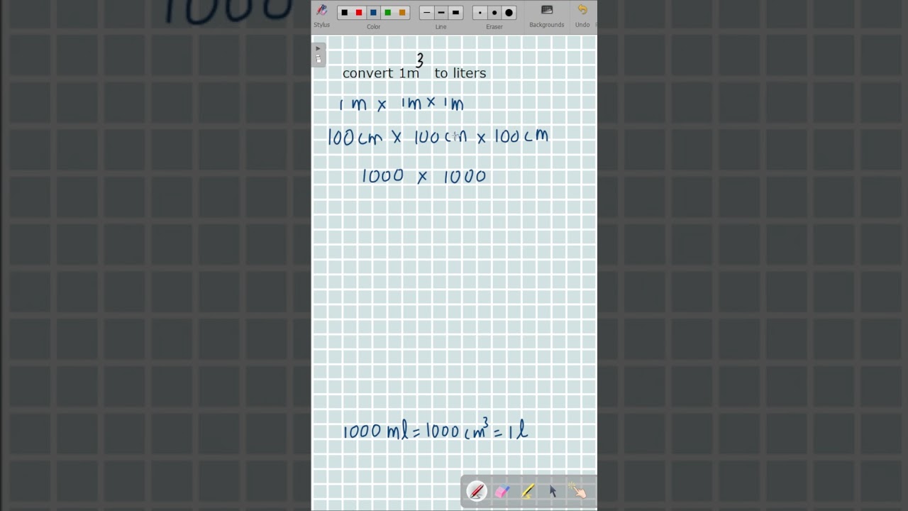 🔥how to convert 1 cubic meter to liters #maths #number #mathshorts