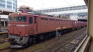 【九州の貨物列車】EF81型(コンテナ牽引) 鹿児島中央駅 発車シーン