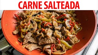 Cómo hacer carne salteada con vegetales (Fajitas de carne fácil)