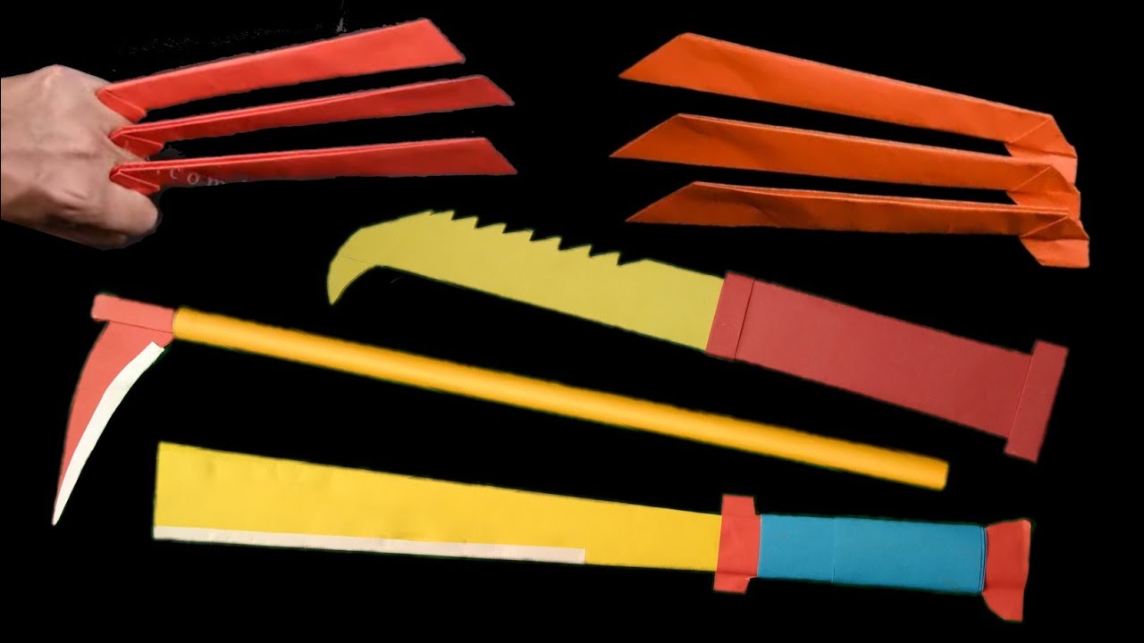 4 Easy origami ninja weapons // Paper ninja weapons like reality. YouTube
