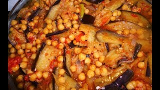 🌱Нут с баклажанами, томатами и зеленью в духовке 🌱Нут с баклажанами, томатами и зеленью в духовке