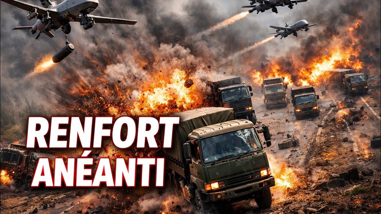 RUBAYA EN FEU!LES DRONES FARDC VIENNENT DE BOMBARDER PLUS 11CAMIONS VENUS EN RENFORT A RUBAYA