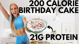 200 calorie Protein Birthday Cake! 21g protein (delicious low cal / high protein anabolic recipe) screenshot 1