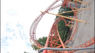 Dare Devil Dive CRAZY Roller Coaster 4K POV! | Six Flags Over Georgia [No Copyright]