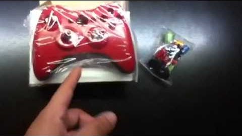 Red Xbox 360 controller shell unboxing