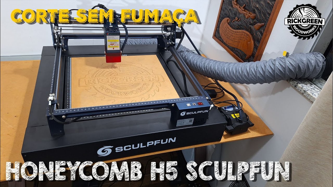 Honeycomb H5 Sculpfun - Finally Smoke-Free Laser Cutting - YouTube