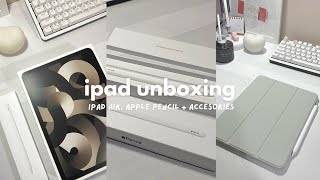 🍭 iPad Air 5 unboxing - apple pencil 2, accesories & setting up