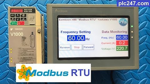 Samkoon HMI "Modbus RTU" Yaskawa V1000 Tutorial