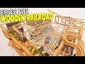 Biggest wooden railway crazy train jump  tracks  model railway gameplay