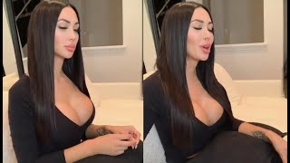 Australian model Annelese Milton singing