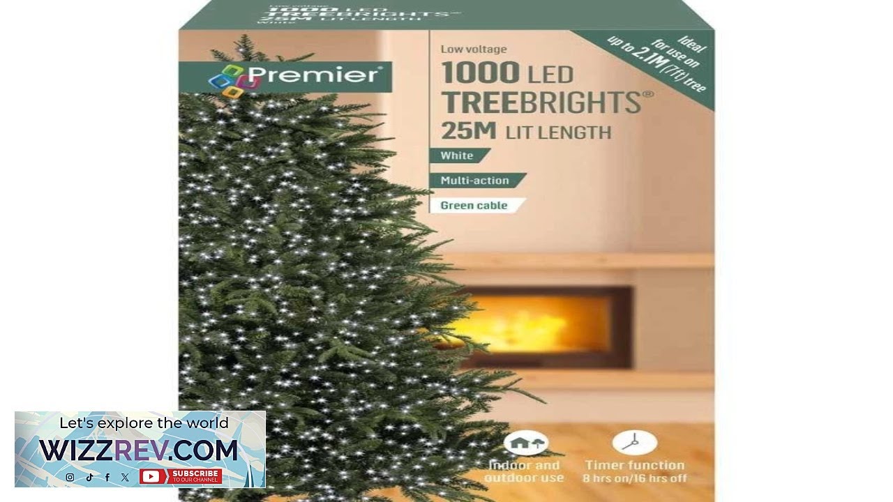Premier 1000 LED Multi Action TreeBrights Christmas Tree Lights with ...