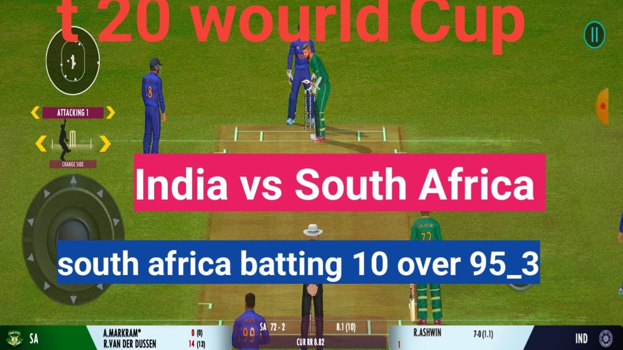 real cricket 22 t 20 wourld Cup india vs south africa batting 10 over 95_3 YouTube
