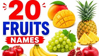20 fruits names in English | 20 fruits for kids | Fruits names 20