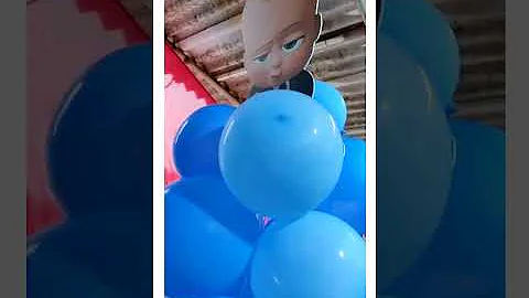 Boss Baby Themed Decoration💙@just_4u_events🎉 #namingceremony#littleone#balloondecor#bossbaby#decore