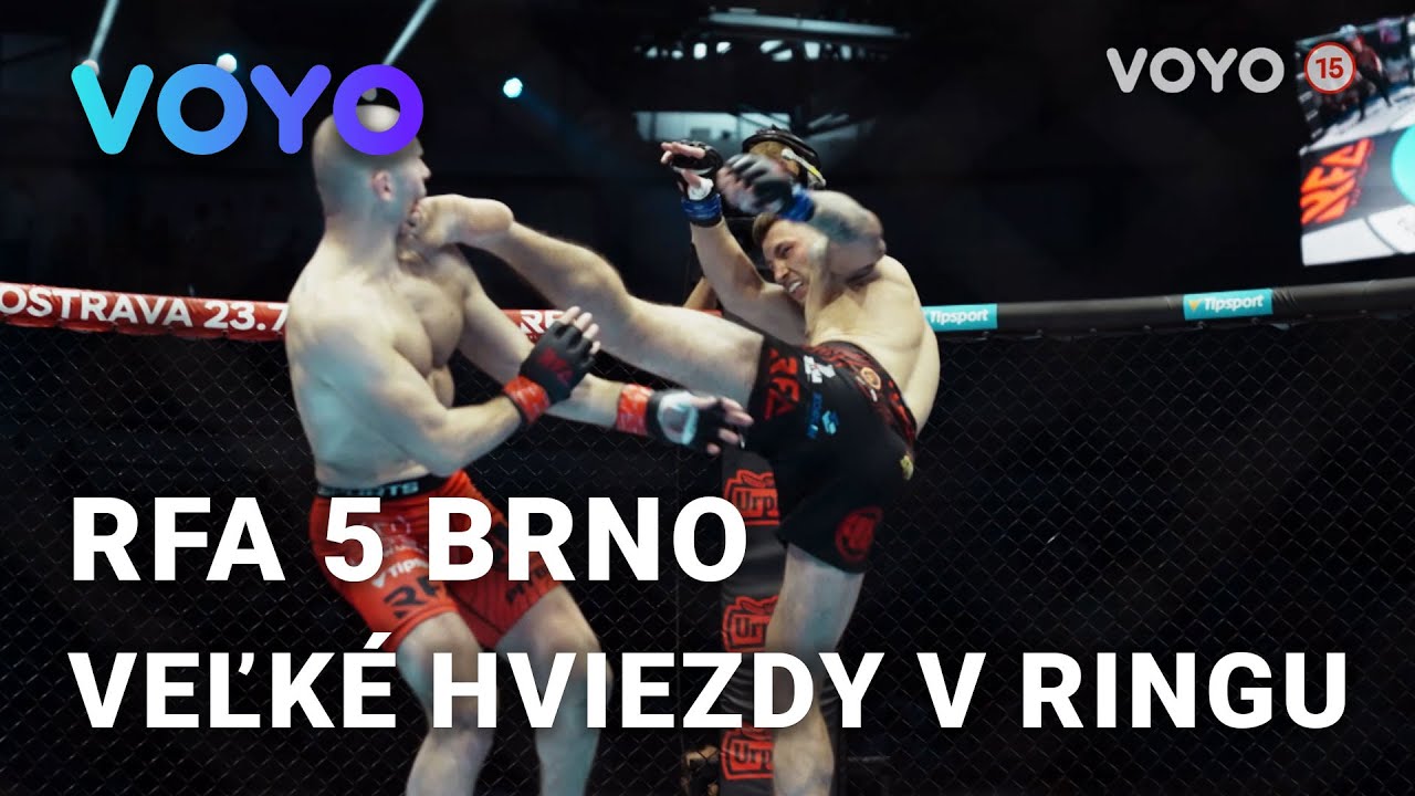 RFA 5 Brno - regionálne aj svetové hviezdy bojových športov na Voyo v nedeľu 30. 10. 2022 o 