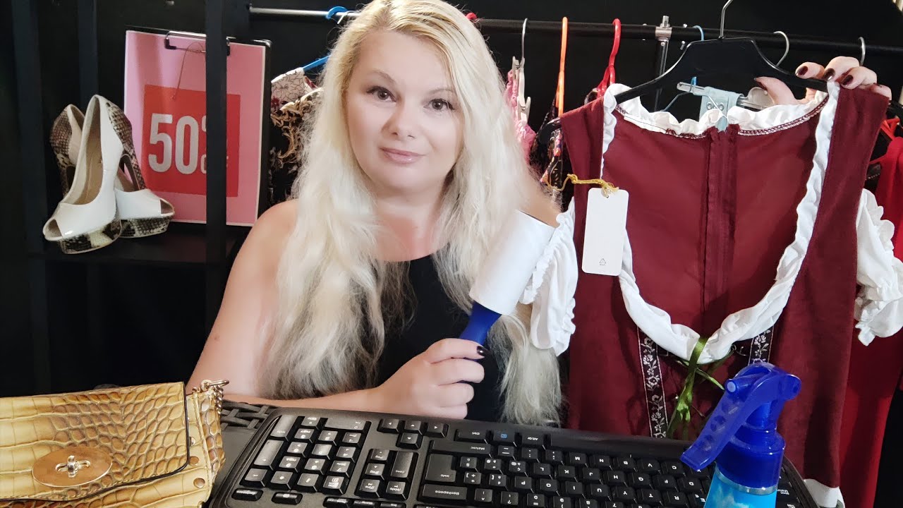 ASMR Perfectionist But Gentle Cashier Roleplay: clothes and shoe inspection 