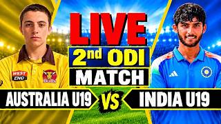 🔴 IND U19 vs AUS U19 2nd ODI | Australia U19 vs India U19 2nd Innings Live Score & Hindi Commentary