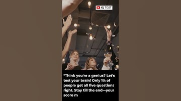 "Only True Geniuses Will Get This Right! 💡#RiddleChallenge #IQTest #MindGame