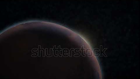 4k loop Sunrise over the planet Mars.