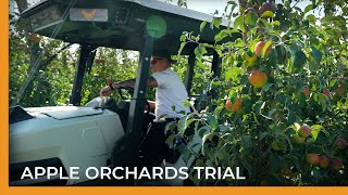 Monarch Tractor Visits Apple Orchards in Eastern Washington
