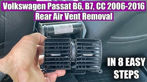 How to remove / replace Rear Air Conditioning Outlet Armrest Air Vent Volkswagen Passat B6, B7, CC