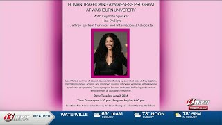 Karen Taylor promotes event featuring Lisa Phillips, an Epstein survivor
