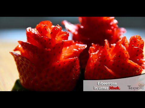 Video: Wie Man Aus Erdbeeren Eine Rose Macht