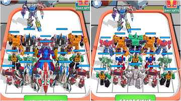 Superhero Robot Monster Battle Vs Merge Color Monster Battle Max Level Gameplay