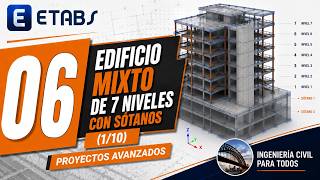 Edificio mixto de 7 niveles con sótanos (1/10) | ETABS