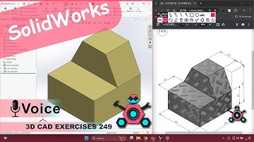 SolidWorks | 3D CAD EXERCISES 249 | StudyCadCam | Solution Tutorial |