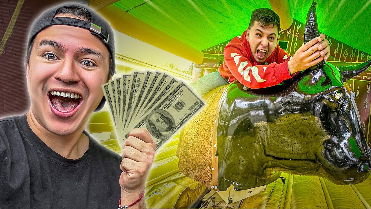 EL ÚLTIMO en BAJAR del TORO MECANICO ¡GANA 1.000.000!