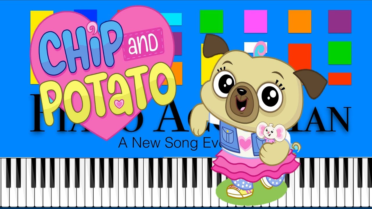 Chip and Potato Theme Song Slow EASY Medium 4K Piano Tutorial YouTube