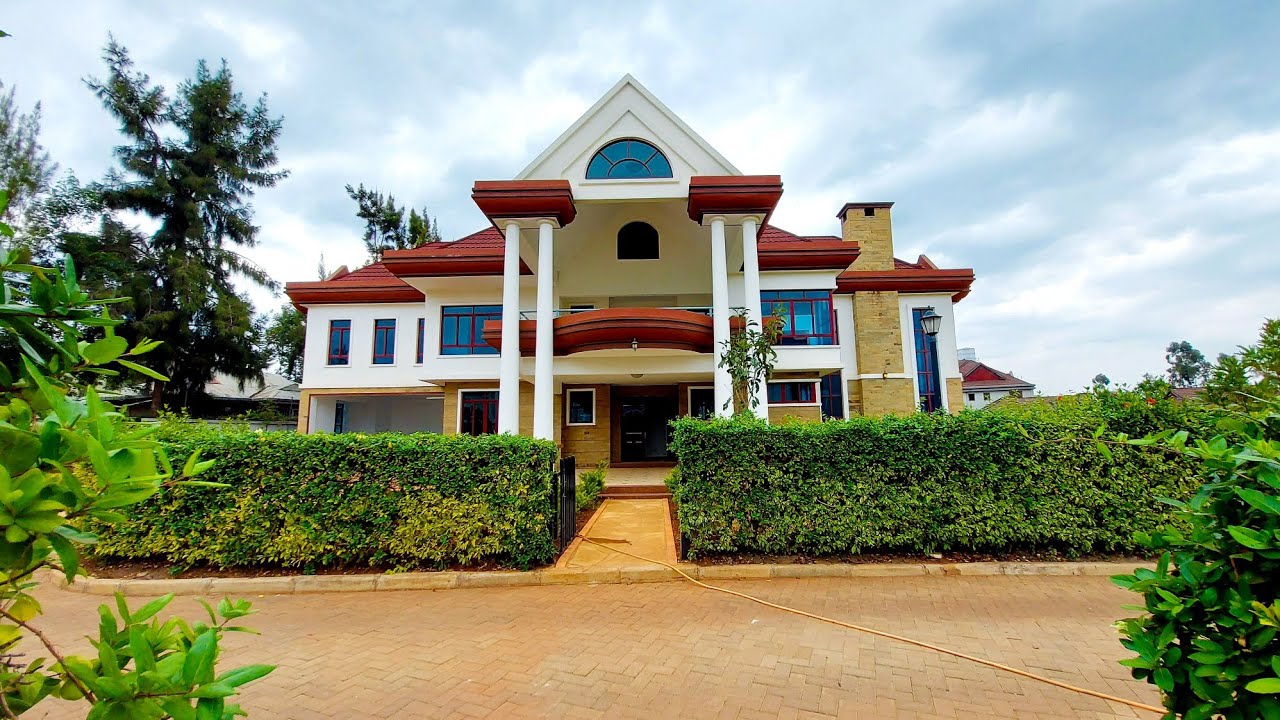 Touring a 3 Levels 5 Bedrooms Karen Villas For Sale | Built on Half Acre | With a Water Fountain