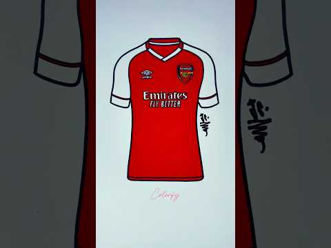 Arsenal shirt Coloring #arsenal #football #championsleague #premierleague #futebol #futbol #asmr