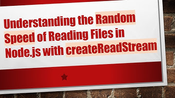 Understanding the Random Speed of Reading Files in Node.js with createReadStream