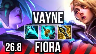 VAYNE vs FIORA (TOP) | Good KDA: 27/3/2, 52K damage | EUW Master | 26.8
