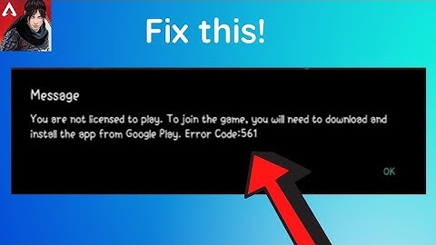 FIX Error code 561 Apex legends mobile LICENSE and how to install. - TUTORIAL- #apexlegendsmobile