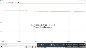 Maglev PID control: Step response Proportional on measurement VS Proportional on error