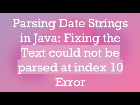 Parsing Date Strings