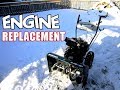 Complete HOW-TO Engine Swap On Snowblower - Video