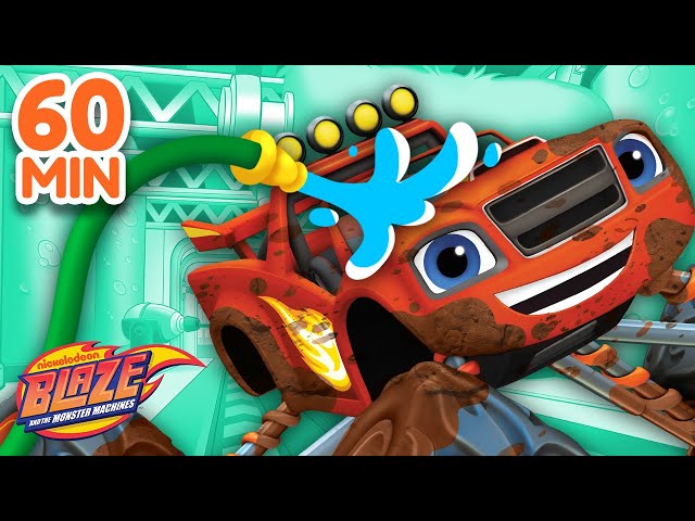 Blaze's Car Wash Surprise 1-11 Compilation | 1 Hour | Blaze and the Monster Machines class=