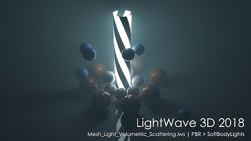 LightWave 3D 2018: Mesh Light Volumetric Scattering scene rendered
