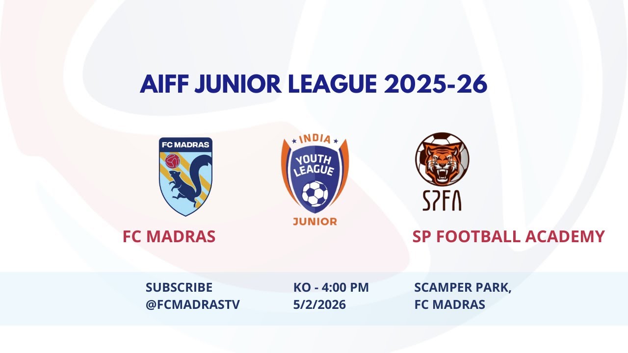 🔴 LIVE | FC Madras vs SP Football Academy | AIFF Junior League 2025–26 | 5 Feb 2026