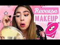 REVERSE MAKEUP CHALLENGE | As Told By Abby