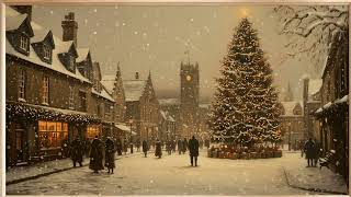 Cozy Christmas Street in Snowfall 🎄 | Vintage Winter Village Scene | Relaxing Frame Art 4K screenshot 5