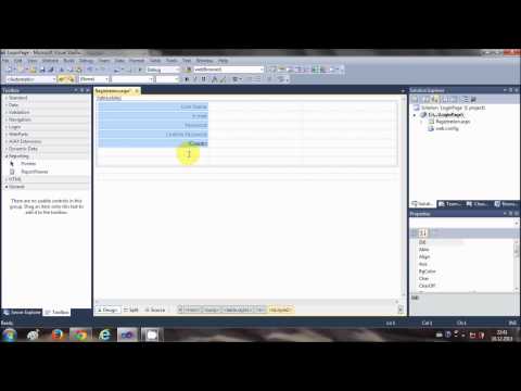 ASP.NET Tutorial - How to Create a Login website - Validation Controls -Registration Page - Part 1