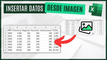 Cómo insertar datos desde IMAGEN en Excel