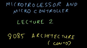 MPMC Lecture 2: 8085 Internal Architecture Contd
