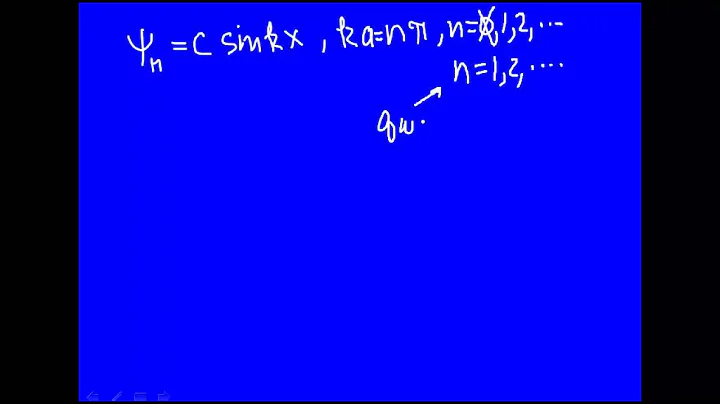 Particle in a 1D box - solution